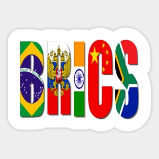 Brics Country Flags Sticker